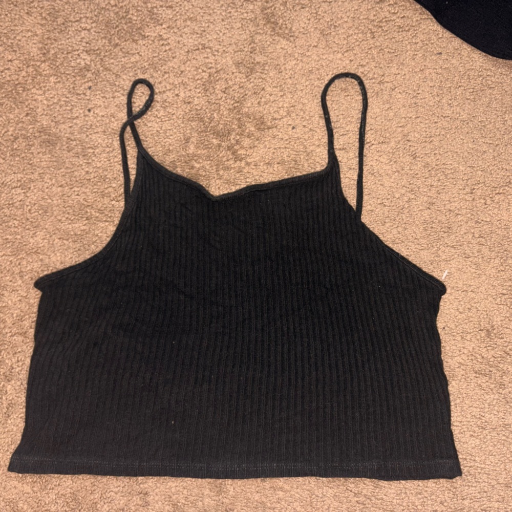Brandy Melville Black Ribbed Camisole